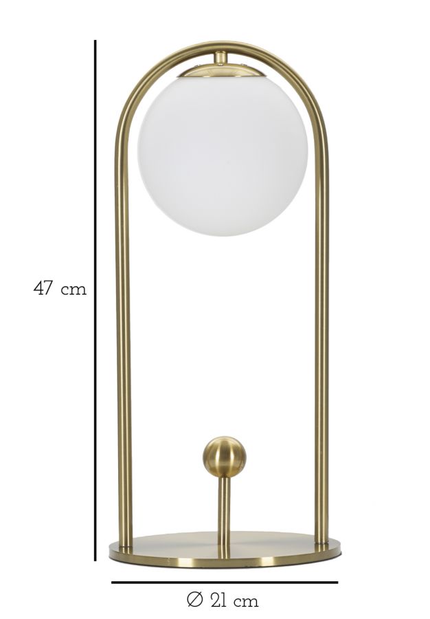 Stolová lampa Glamy Arc Mauro Ferretti, zlatá