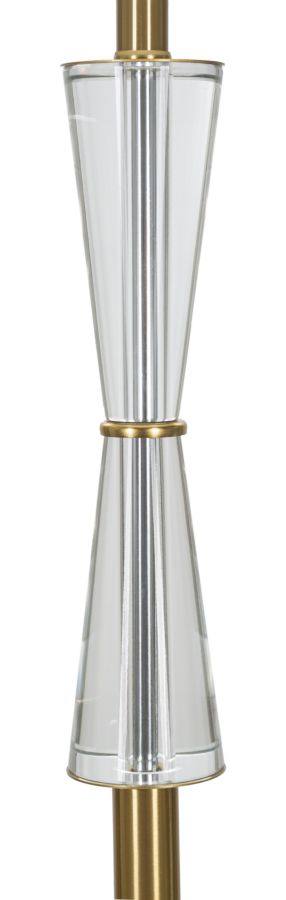 Stojanová lampa Cristal Mauro Ferretti, biela/zlatá