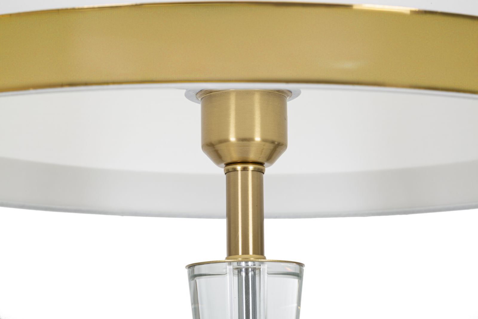 Stojanová lampa Cristal Mauro Ferretti, biela/zlatá