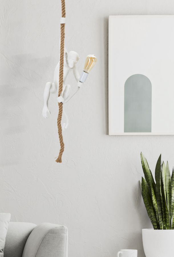 Dizajnová lampa Lampadario Monkey Bianco Mauro Ferretti, biela