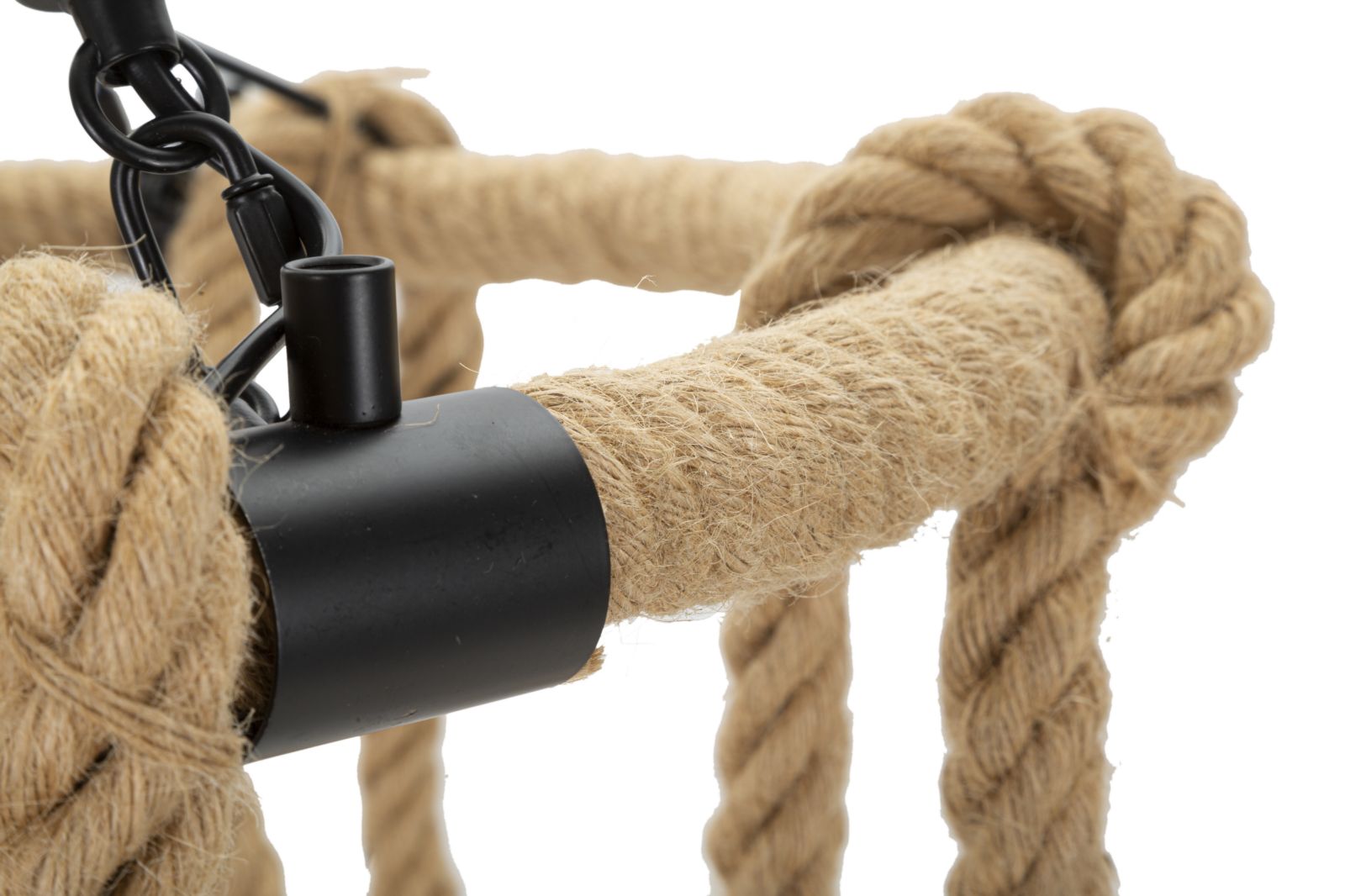 Dizajnová lampa Lampadario Rope Circle Mauro Ferretti, drevo