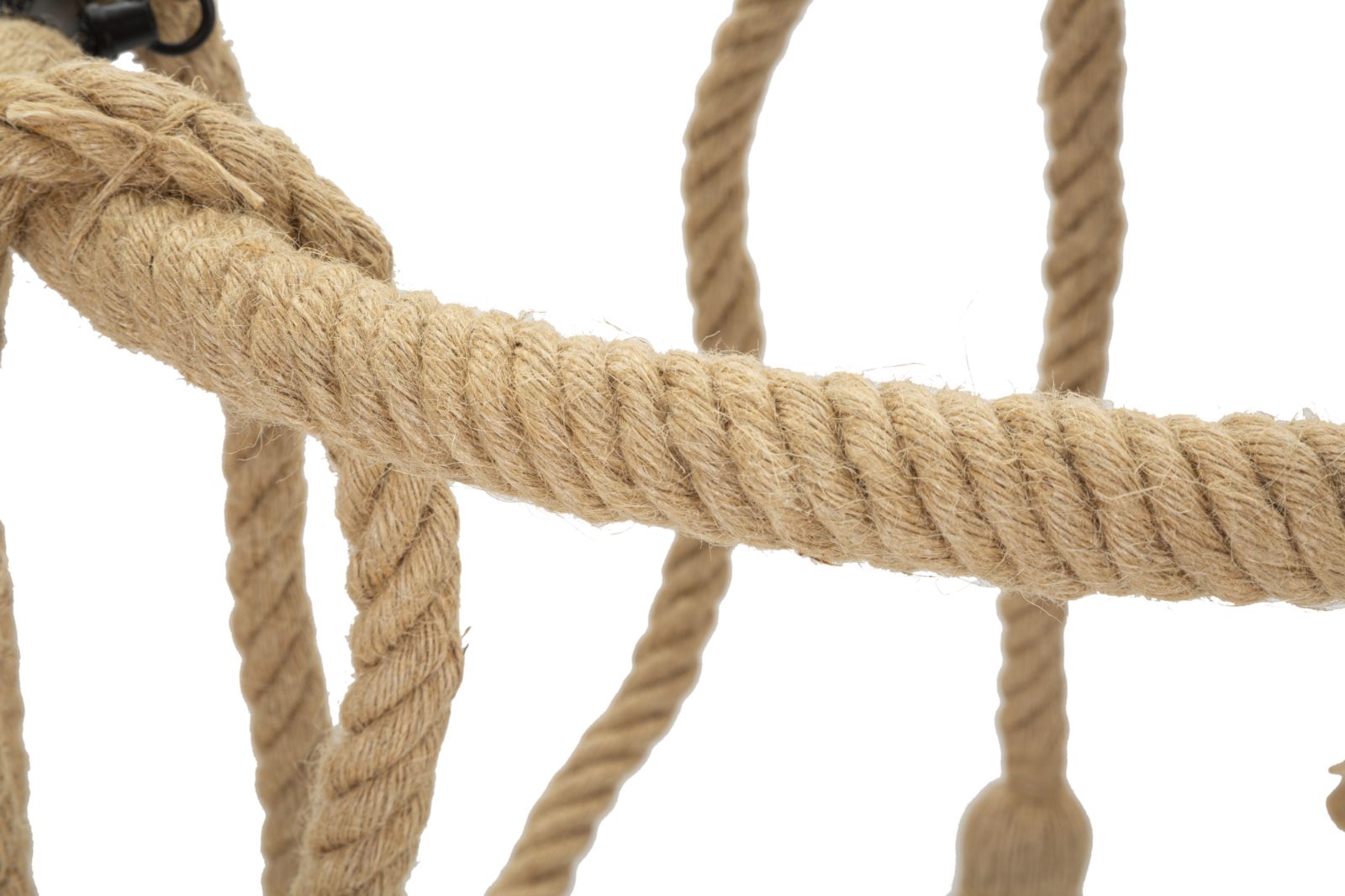 Dizajnová lampa Lampadario Rope Circle Mauro Ferretti, drevo