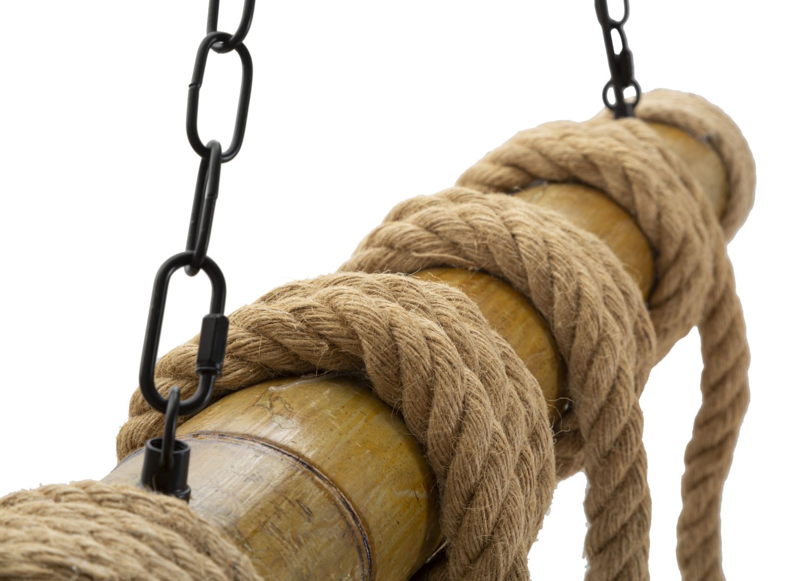 Dizajnová lampa Lampadario Bamboo Rope Mauro Ferretti, drevo