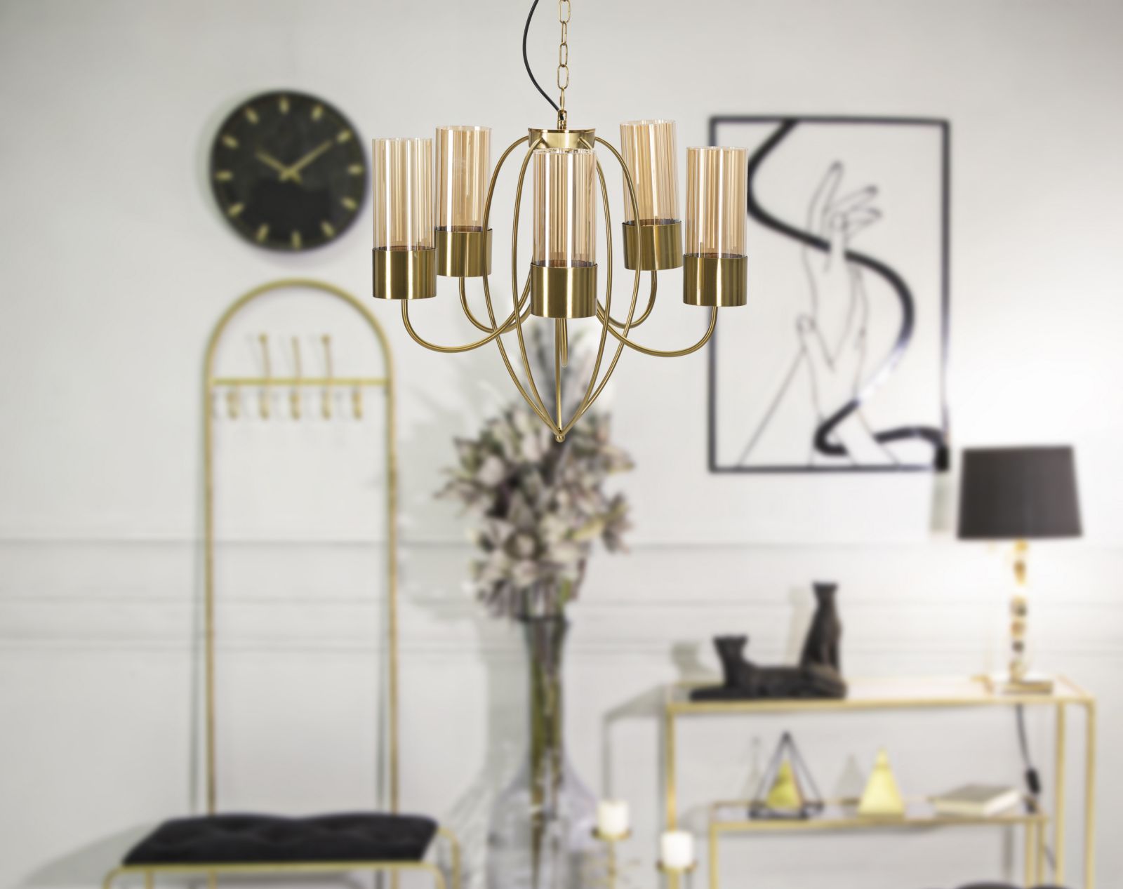 Dizajnová lampa Lampadario Versailles Luci Mauro Ferretti, zlatá