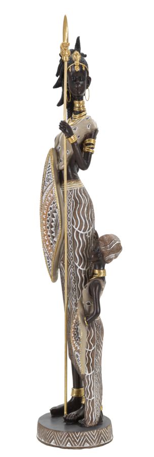 Dekoratívny doplnok Masai Tribal C Mauro Ferretti, čierna/zlatá