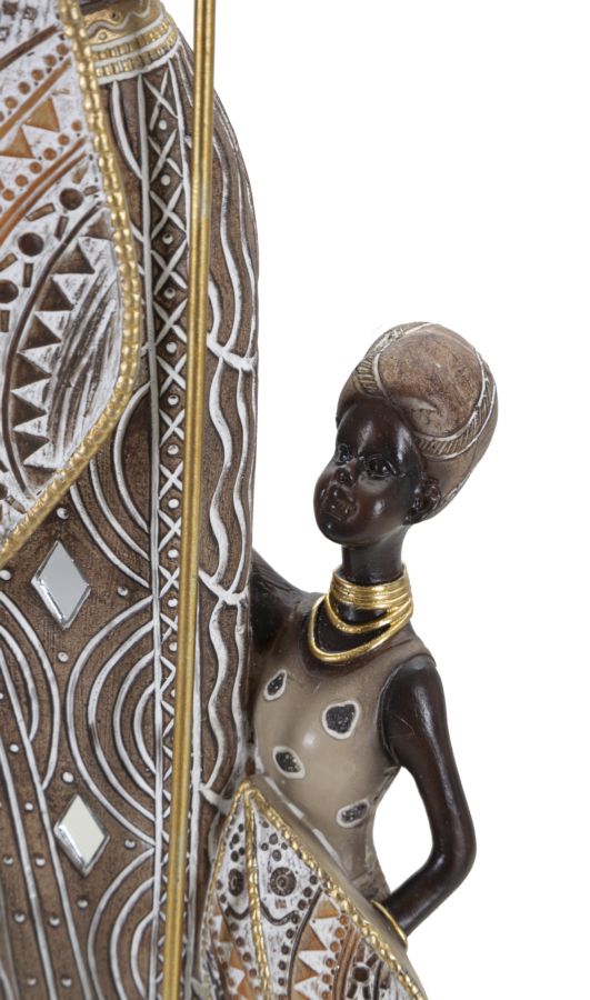 Dekoratívny doplnok Masai Tribal C Mauro Ferretti, čierna/zlatá