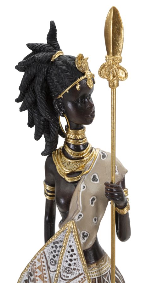Dekoratívny doplnok Masai Tribal C Mauro Ferretti, čierna/zlatá