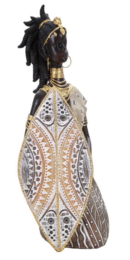 Dekoratívny doplnok Masai Tribal C Mauro Ferretti, čierna/zlatá