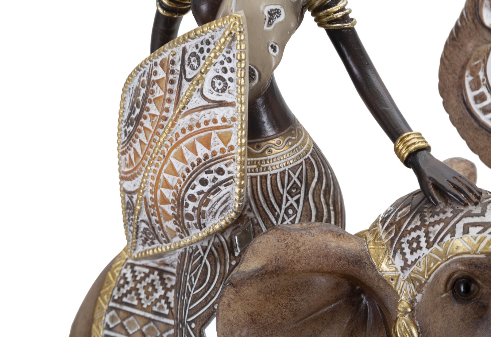 Dekoratívny doplnok Masai Tribal C Mauro Ferretti, čierna/zlatá/hnedá