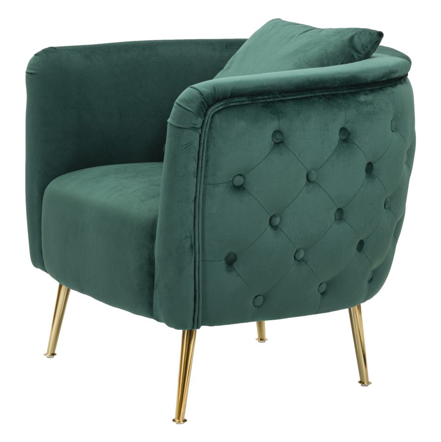 Kreslo Poltrona Bucarest Verde Mauro Ferretti 76×74×73 cm