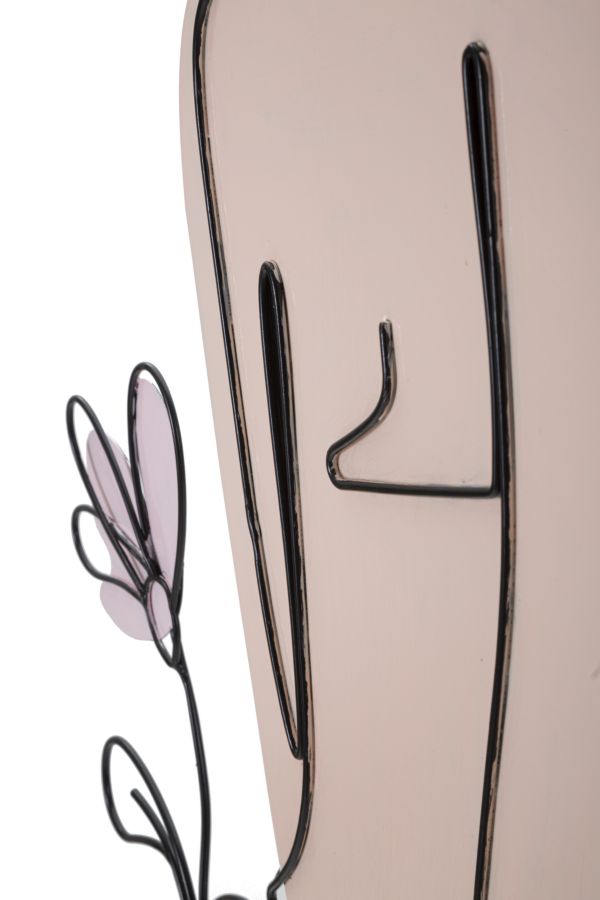 Dekoratívny panel Lady W Flower Mauro Ferretti, ružový/čierny