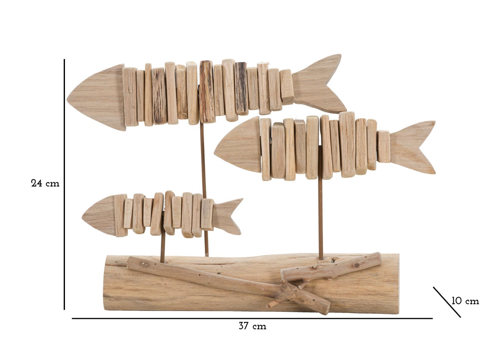 Dekoratívny doplnok Pesci Nature Mauro Ferretti 37×10×24 cm