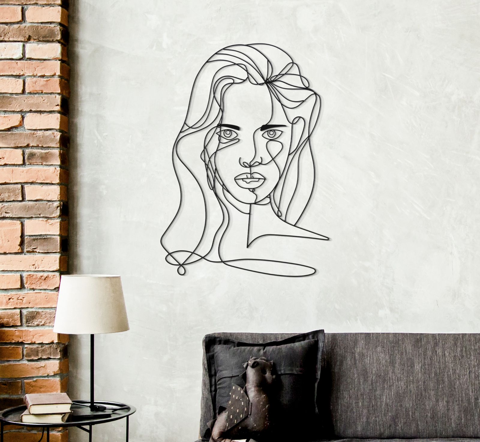 Dekoratívny panel Face Mauro Ferretti, čierny