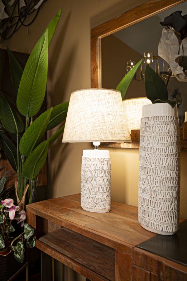 Stolová lampa Nairobi Mauro Ferretti, biela