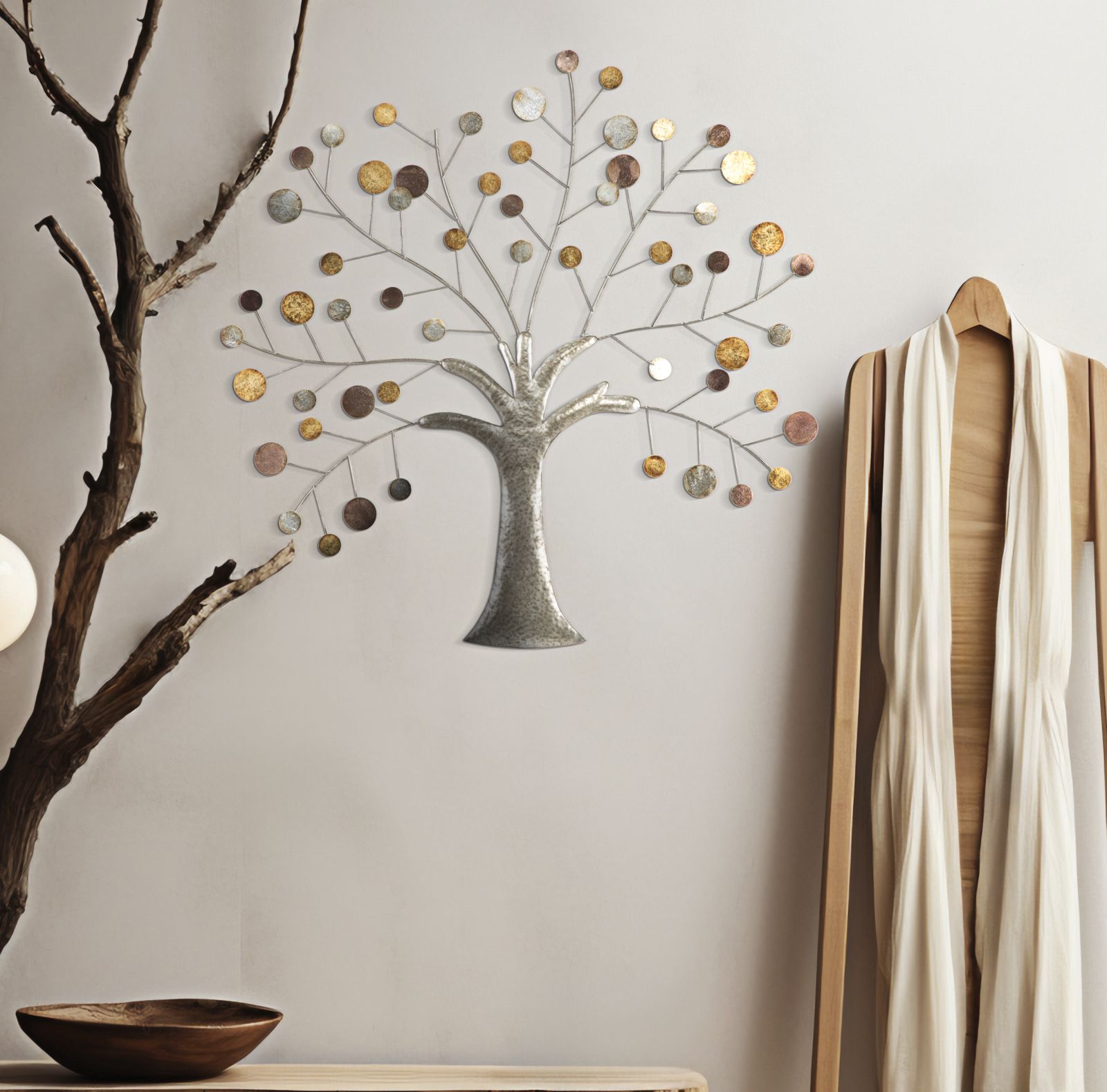Dekoratívny panel Tree Mauro Ferretti, strieborný