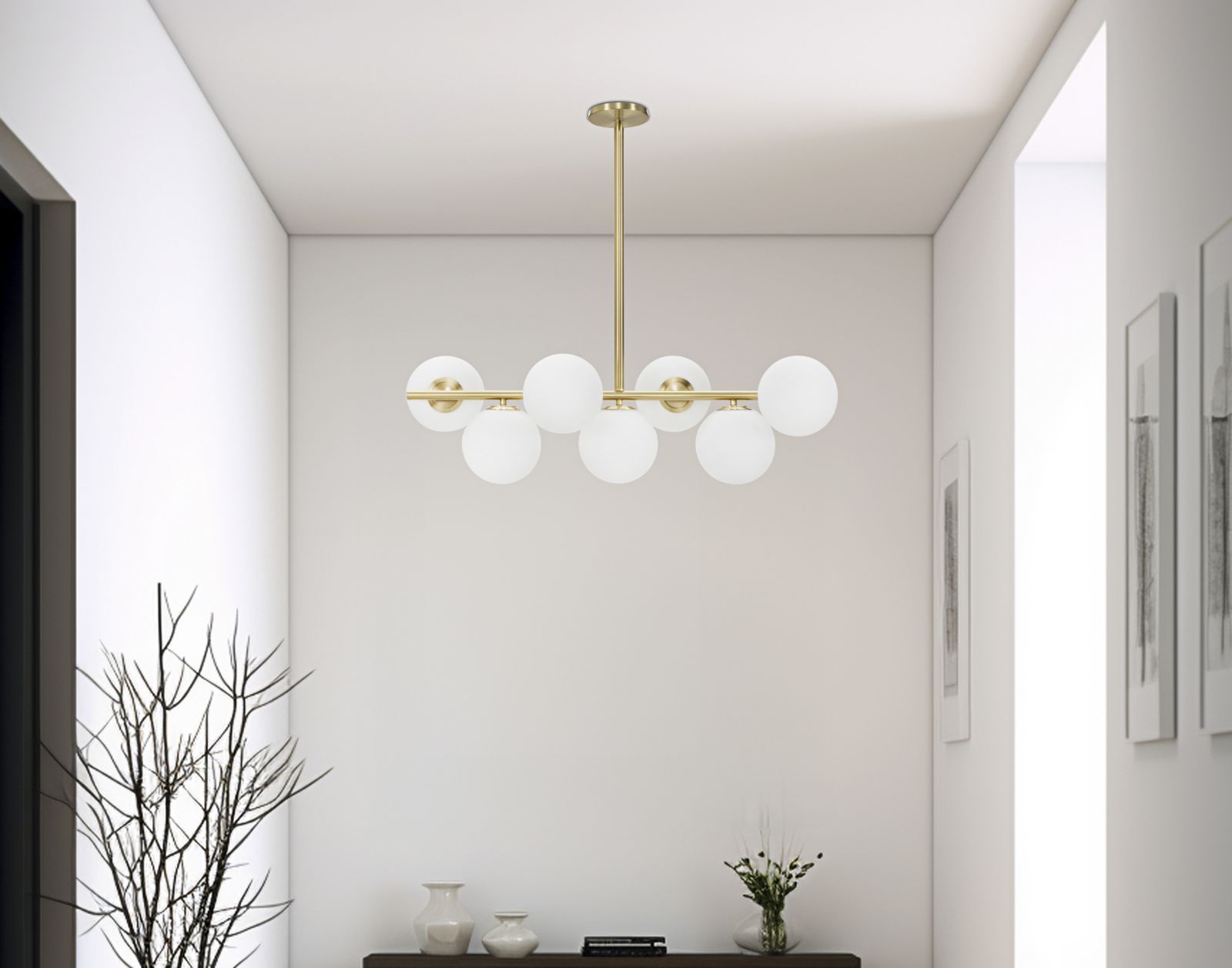 Dizajnová lampa Lampadario Glamy Luci Mauro Ferretti, zlatá