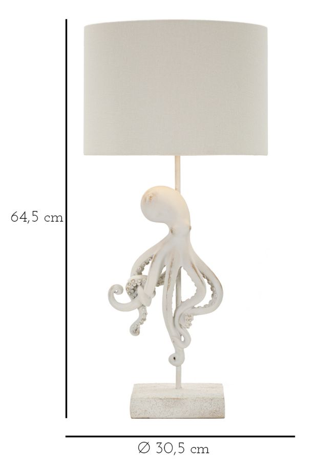 Stolová lampa Octopus Bianca Mauro Ferretti, biela