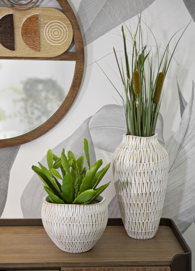 Dekoratívna váza Stiky Mauro Ferretti, biela/béžová