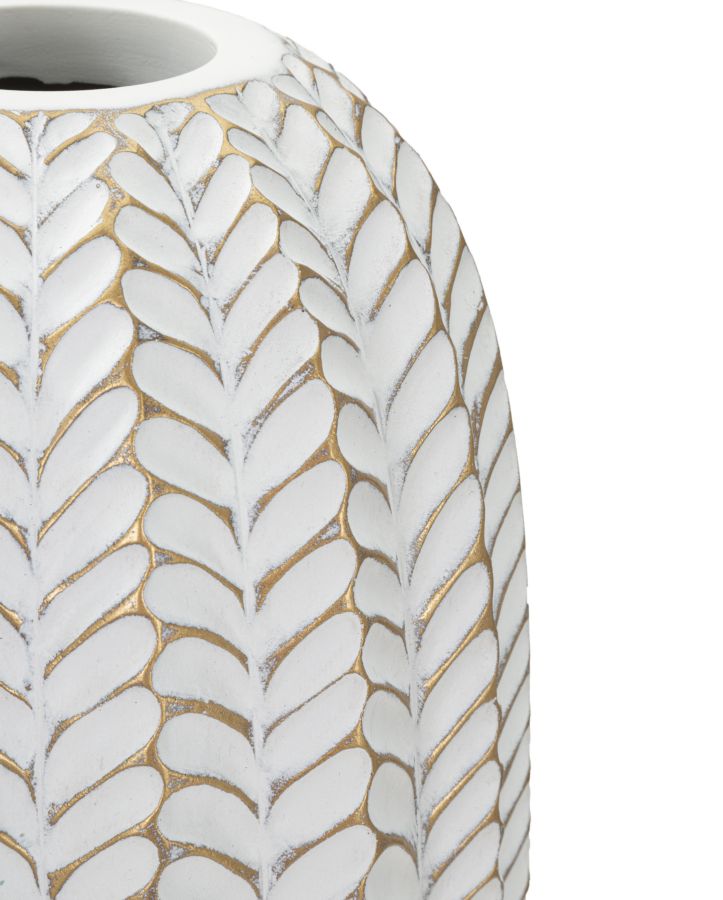 Dekoratívna váza Leaf Mauro Ferretti, biela