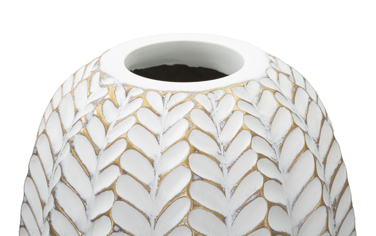 Dekoratívna váza Leaf Mauro Ferretti, biela