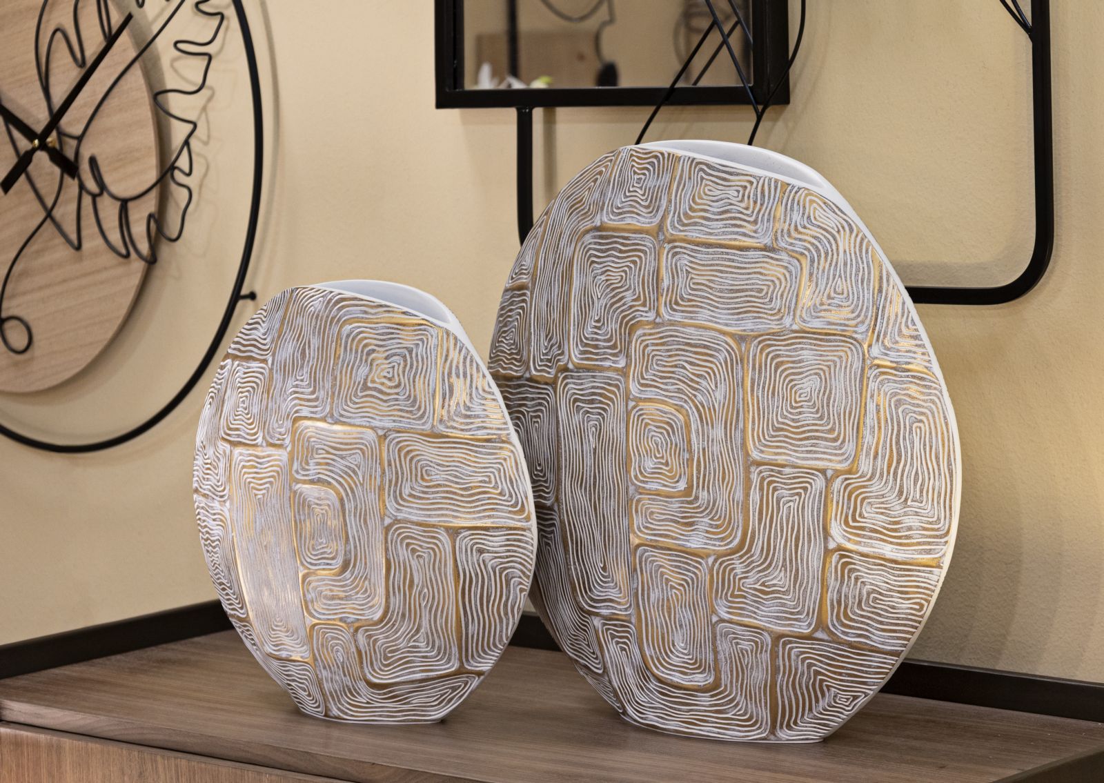 Dekoratívna váza Eclips Mauro Ferretti, zlatá
