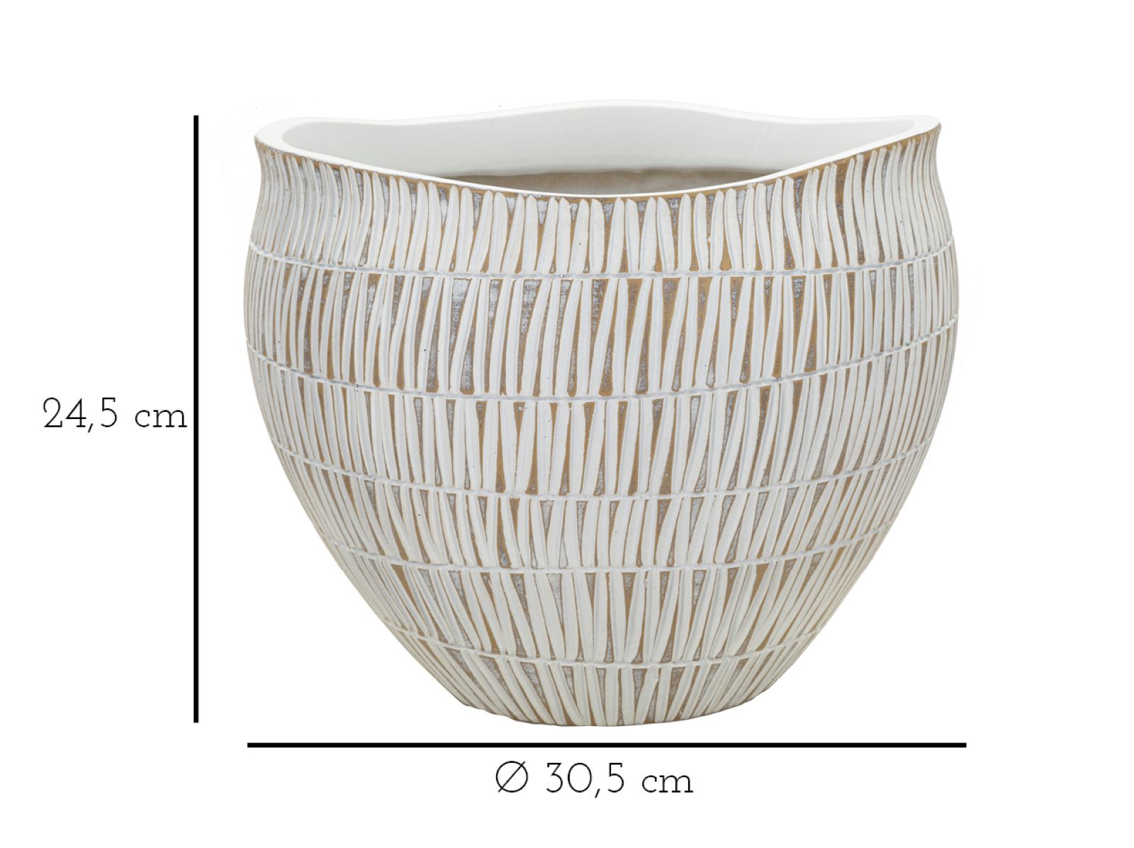 Dekoratívny doplnok Cachepot Stiky Mauro Ferretti Ø 30,5×24,5 cm