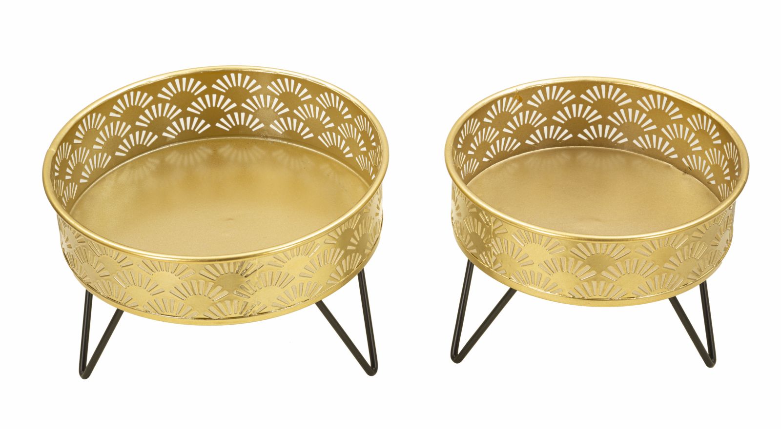 Dekoratívne vázy 2ks P Zanny Mauro Ferretti, zlatá/čierna