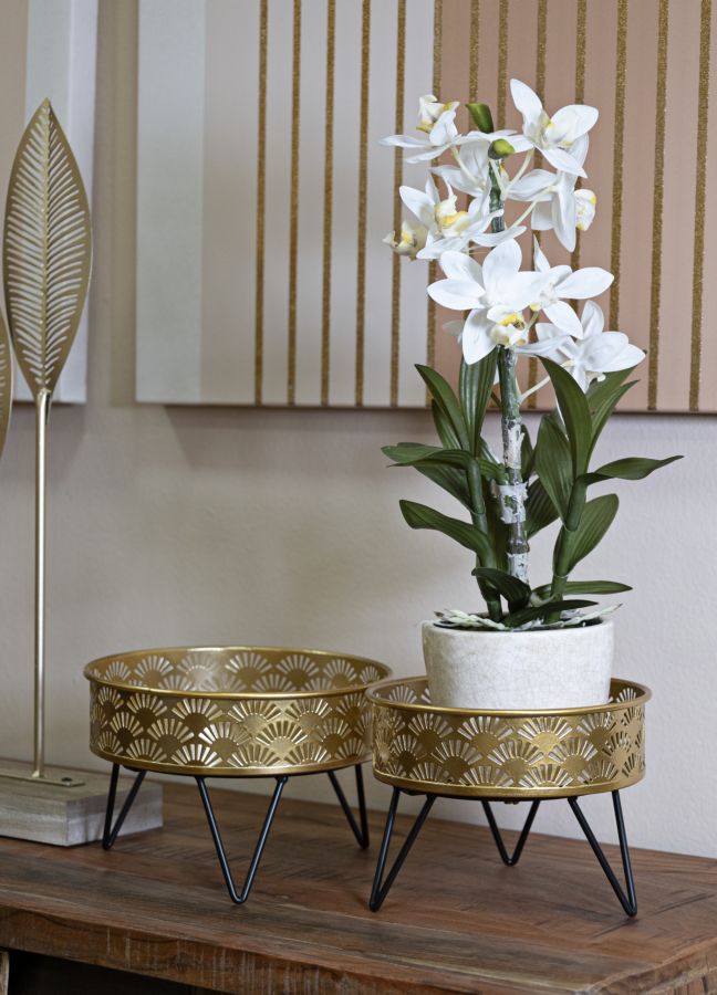 Dekoratívne vázy 2ks P Zanny Mauro Ferretti, zlatá/čierna