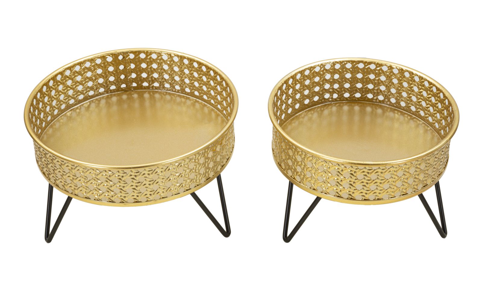 Dekoratívne vázy 2ks P Bossy Mauro Ferretti, zlatá/čierna