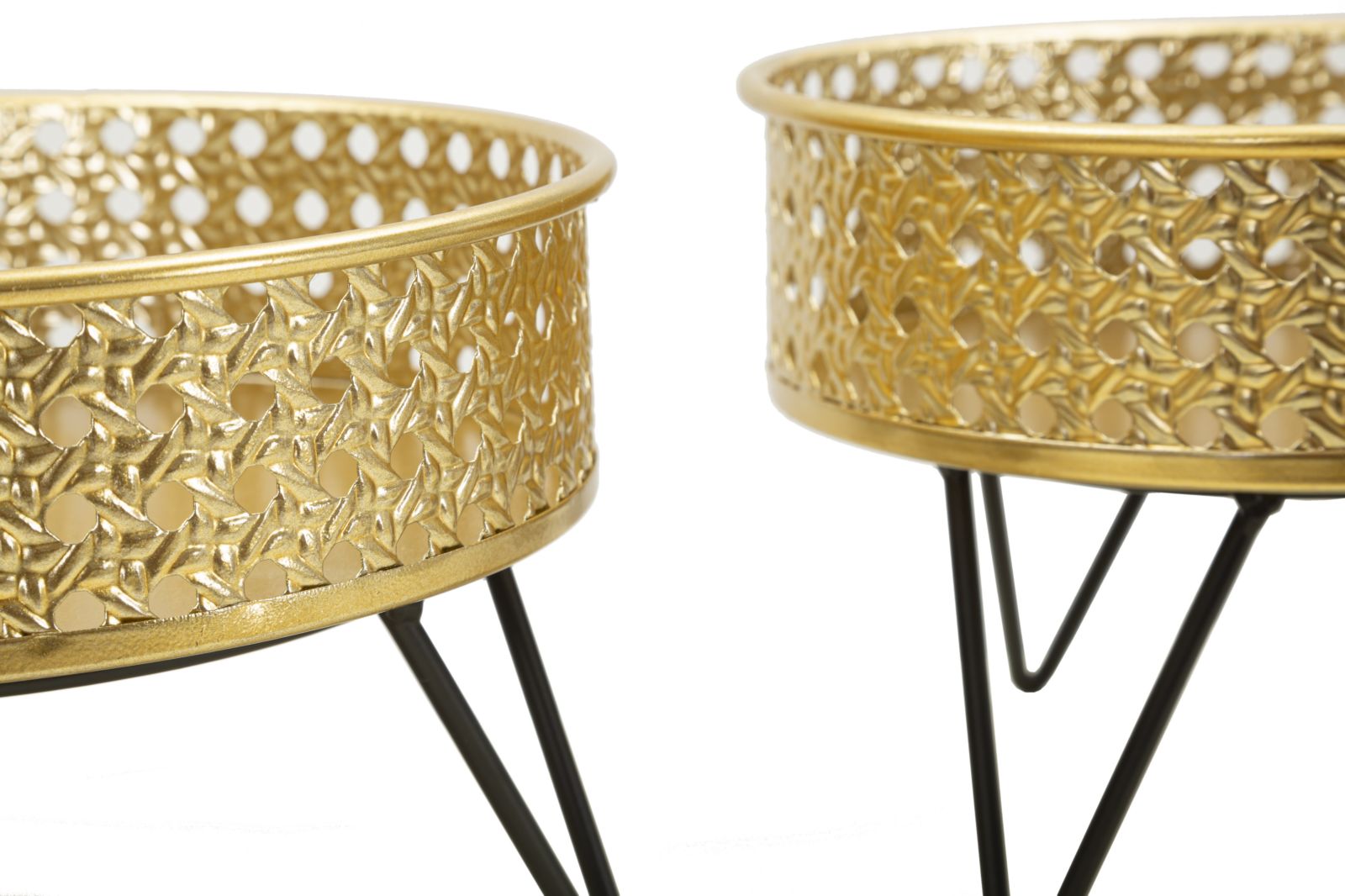 Dekoratívne vázy 2ks P Bossy Mauro Ferretti, zlatá/čierna