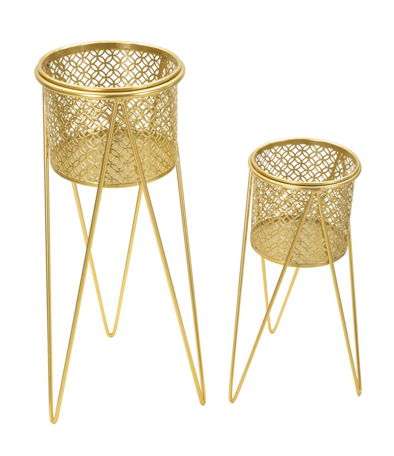 Dekoratívne vázy 2ks P Nat Mauro Ferretti, zlaté