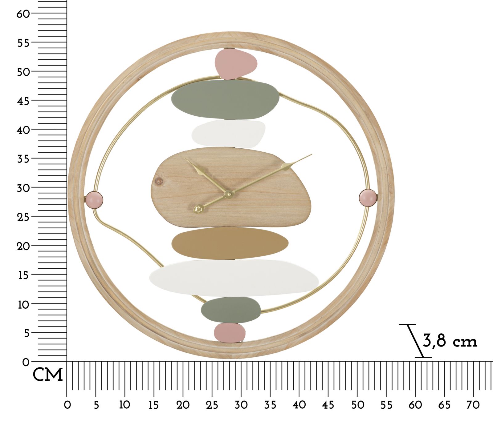 Nástenné hodiny Colorful Mauro Ferretti, drevo/farebné
