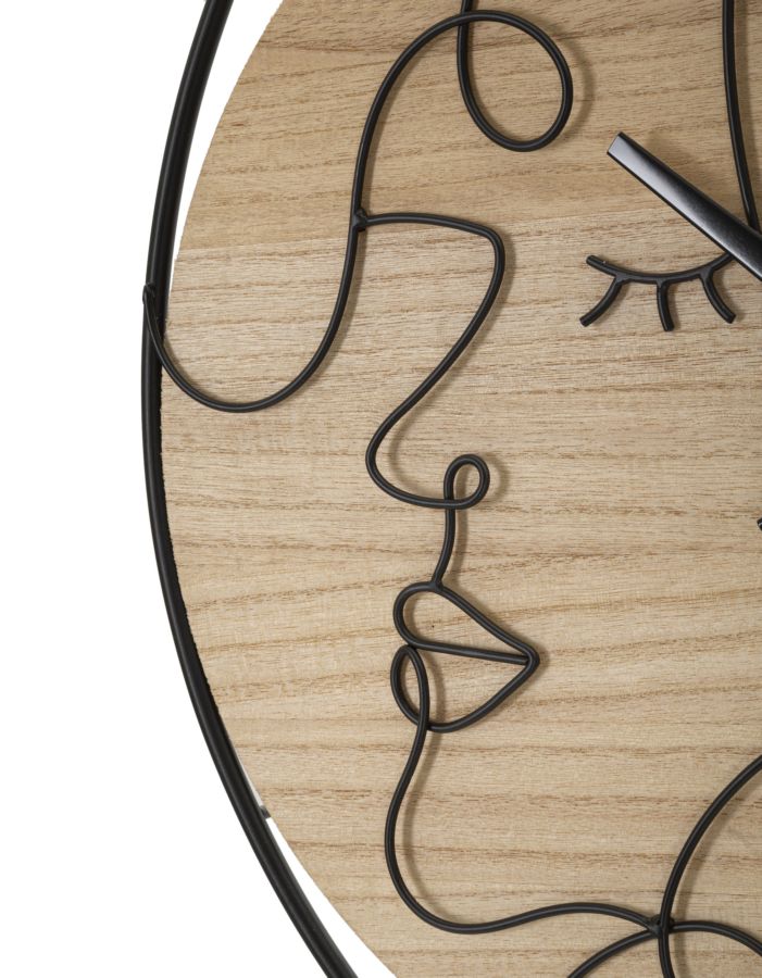 Nástenné hodiny Elegant B Mauro Ferretti, drevo/čierne