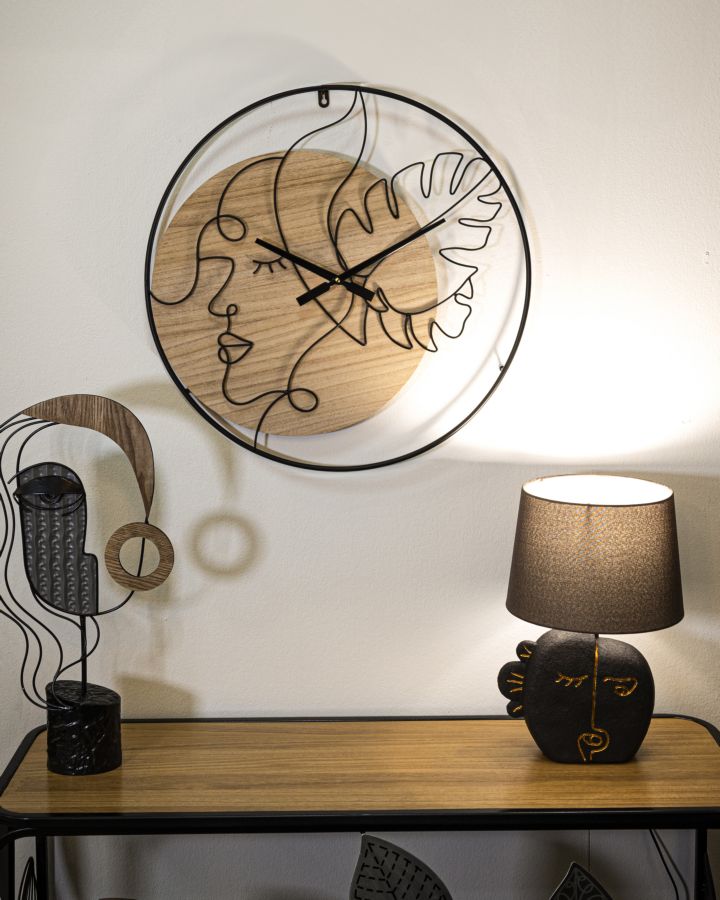 Nástenné hodiny Elegant B Mauro Ferretti, drevo/čierne