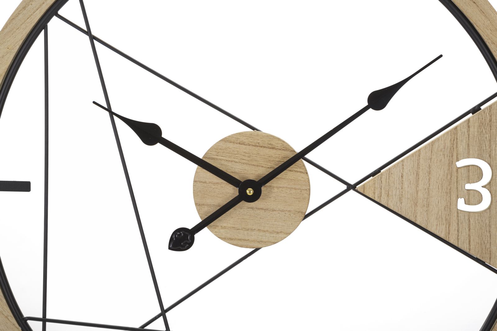 Nástenné hodiny Geometric Design Mauro Ferretti, drevo/čierne