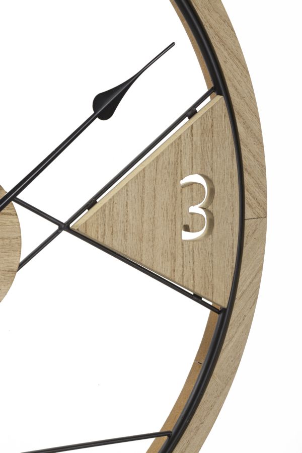 Nástenné hodiny Geometric Design Mauro Ferretti, drevo/čierne