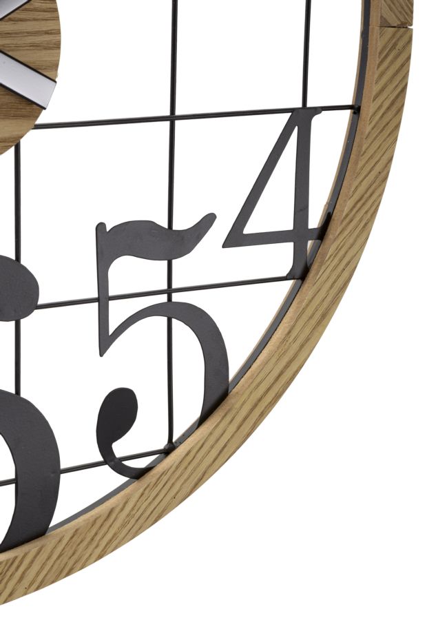 Nástenné hodiny Numbers Mauro Ferretti, drevo/čierne