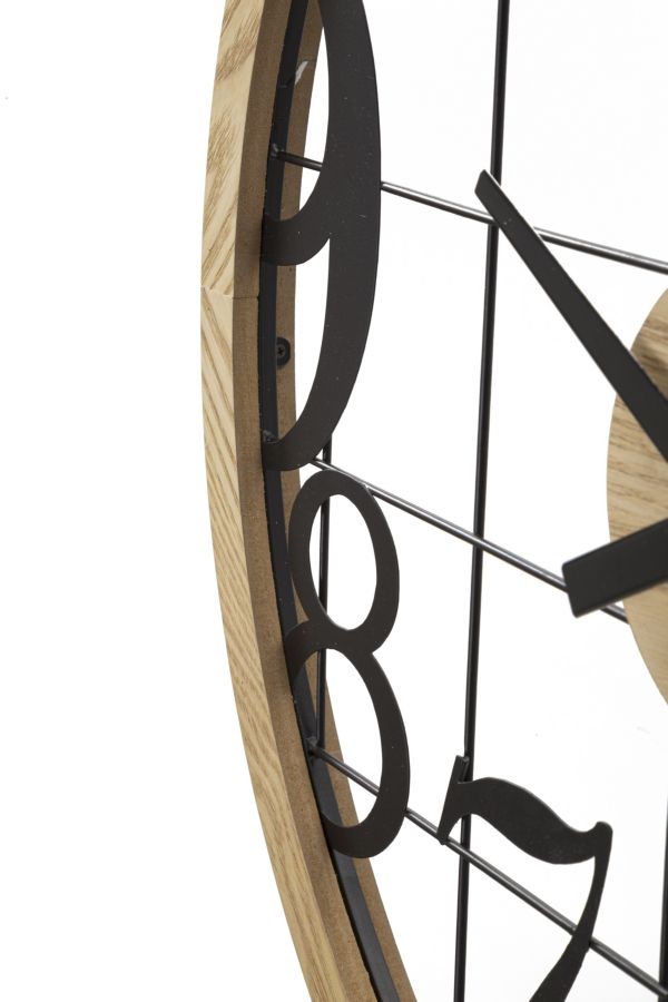 Nástenné hodiny Numbers Mauro Ferretti, drevo/čierne