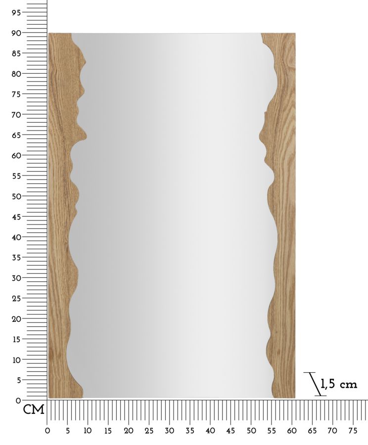 Zrkadlo Shape, drevo