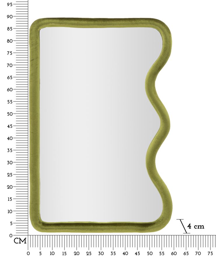 Zrkadlo Tod Velluto Verde Mauro Ferretti, zelené