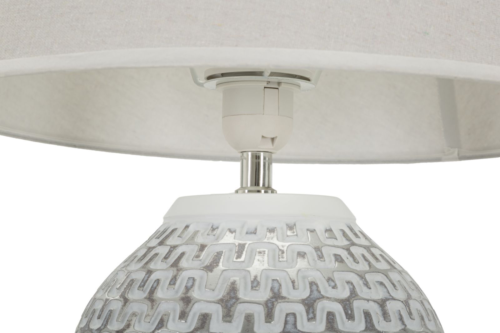 Stolová lampa Wave Mauro Ferretti, biela/strieborná