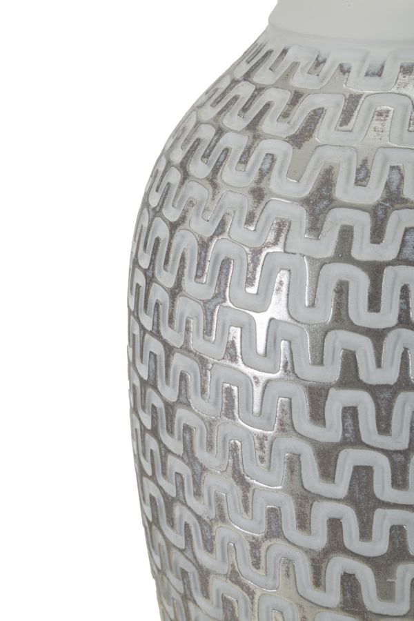 Stolová lampa Wave Mauro Ferretti, biela/strieborná