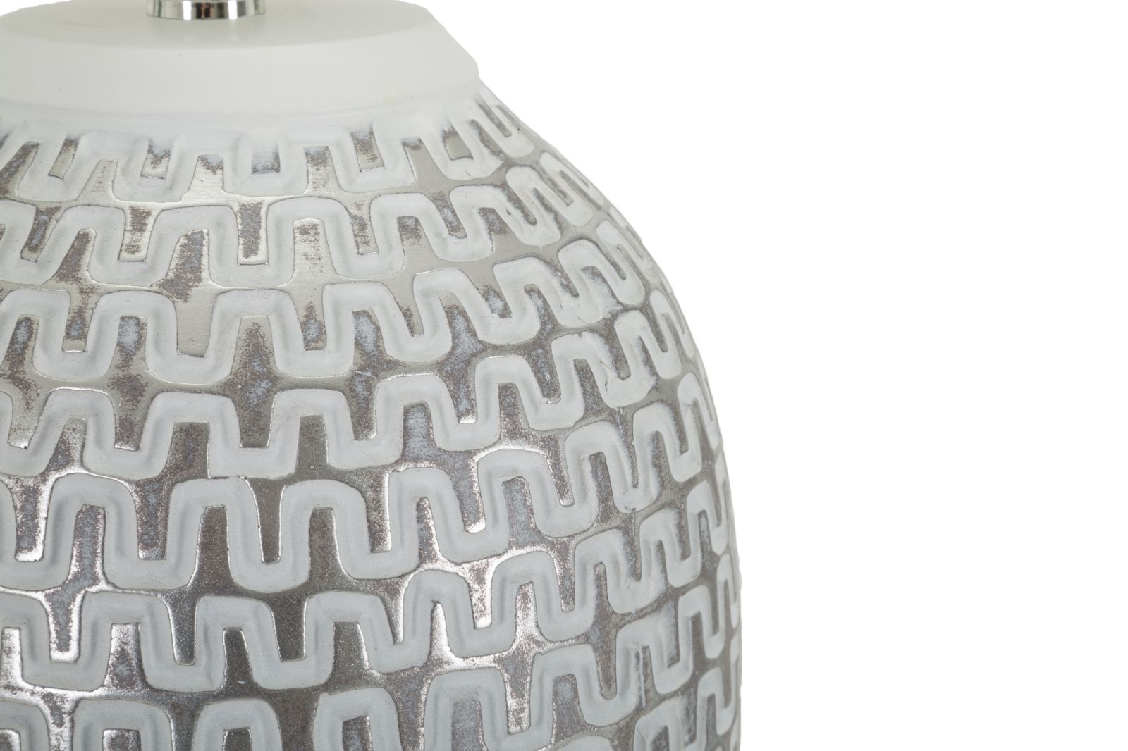 Stolová lampa Wave Mauro Ferretti, biela/strieborná