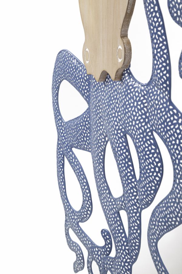 Dekoratívny panel Octopus Mauro Ferretti, drevo/modrý