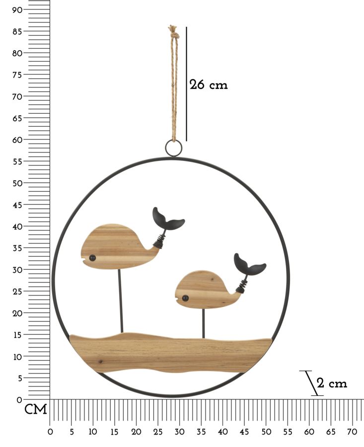 Dekoratívny panel Balene Mauro Ferretti, čierny/drevo