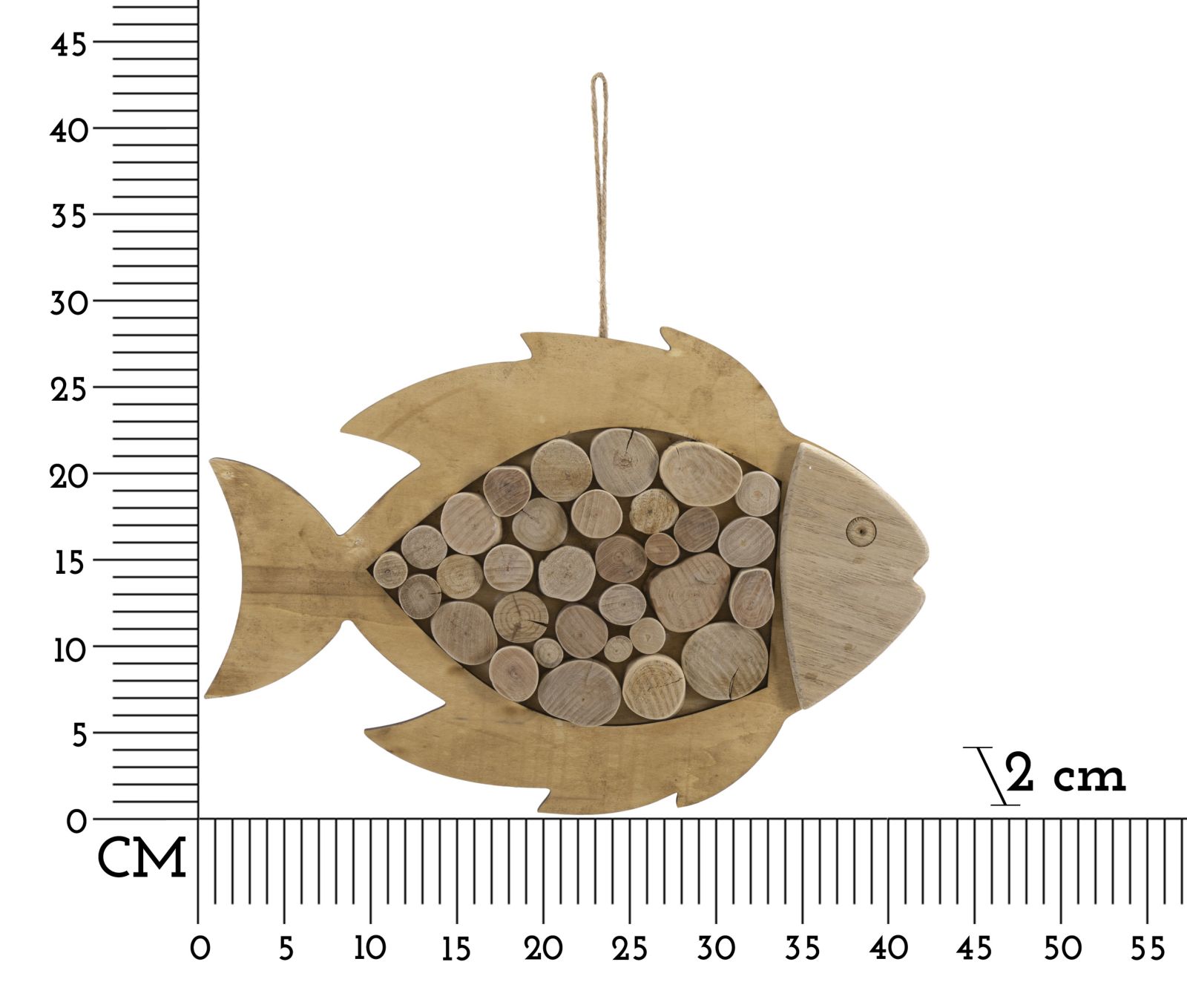 Dekoratívny doplnok Pesce Appendere Nature Mauro Ferretti 42,5×2×28,5 MIN 2 cm