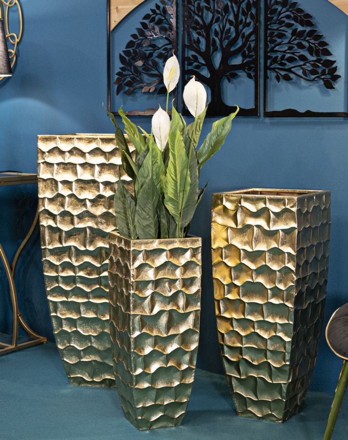 Dekoratívne vázy 3ks P Glody Tris Mauro Ferretti, zlaté