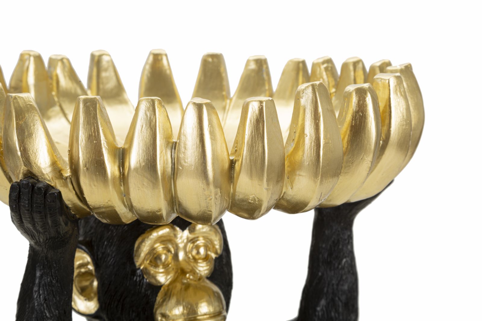 Dekoratívna misa Scimmia S Tasche Mauro Ferretti, čierna/zlatá