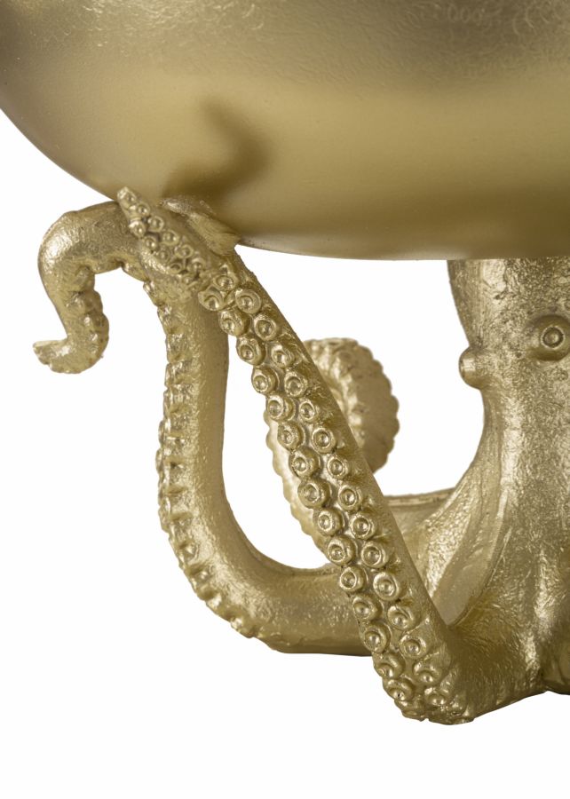 Dekoratívna misa Octopus S Tasche Mauro Ferretti, zlatá