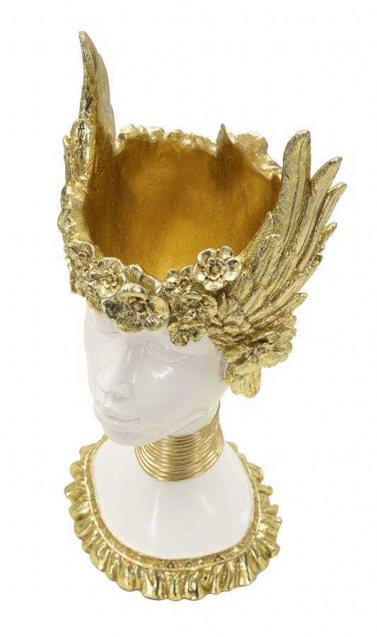 Dekoratívna socha Athena Mauro Ferretti, biela/zlatá